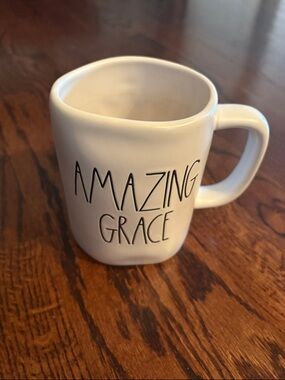 Rae Dunn White 'Amazing Grace' Ceramic Mug